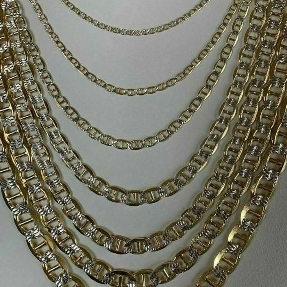 14K Yellow Gold Diamond Cut Gucci Mariner Link 20” - Picture 4 of 5